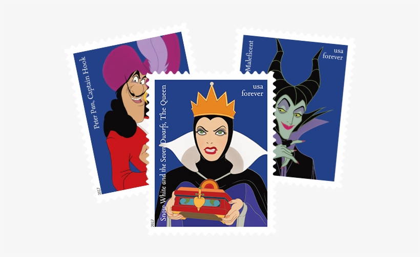 View Stamp Gallery Photo Of The Disney Villains Stamps - Usps Disney Villains Stamps, transparent png download
