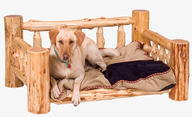 Cedar Log Dog Bed - Log Dog Bed, transparent png download