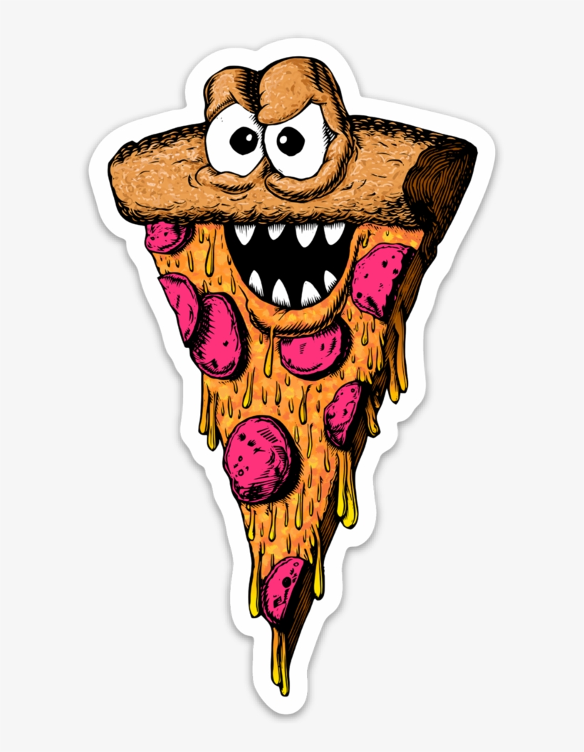 Image Of Pizza Monster Sticker - Cartoon Monster Sticker Set, transparent png download
