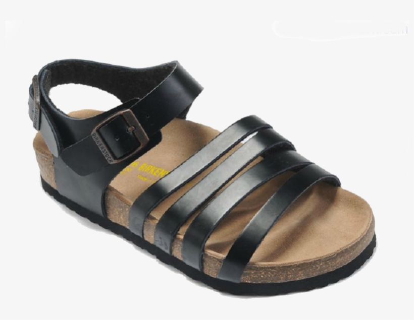 Chancla Buena - Birkenstock Almeria Sandals Leather Black, transparent png download