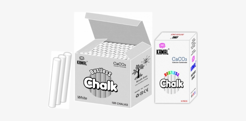 Calcium Carbonate Dustless Chalk - Chalk India, transparent png download