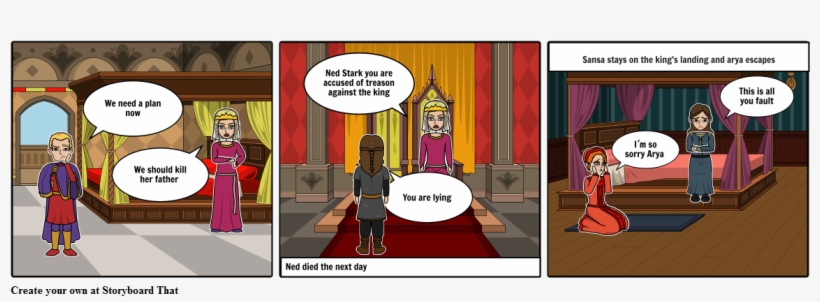 House Stark, Lannister And Baratheon - Cartoon, transparent png download