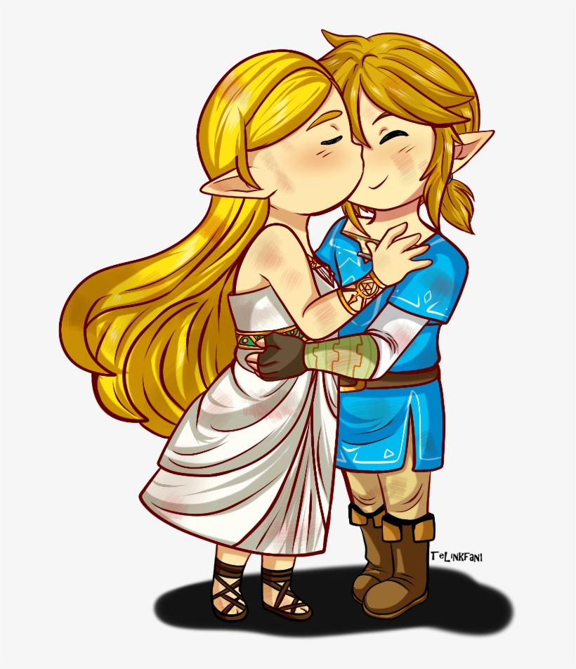 Botw Zelink Kisses - Digital Art, transparent png download