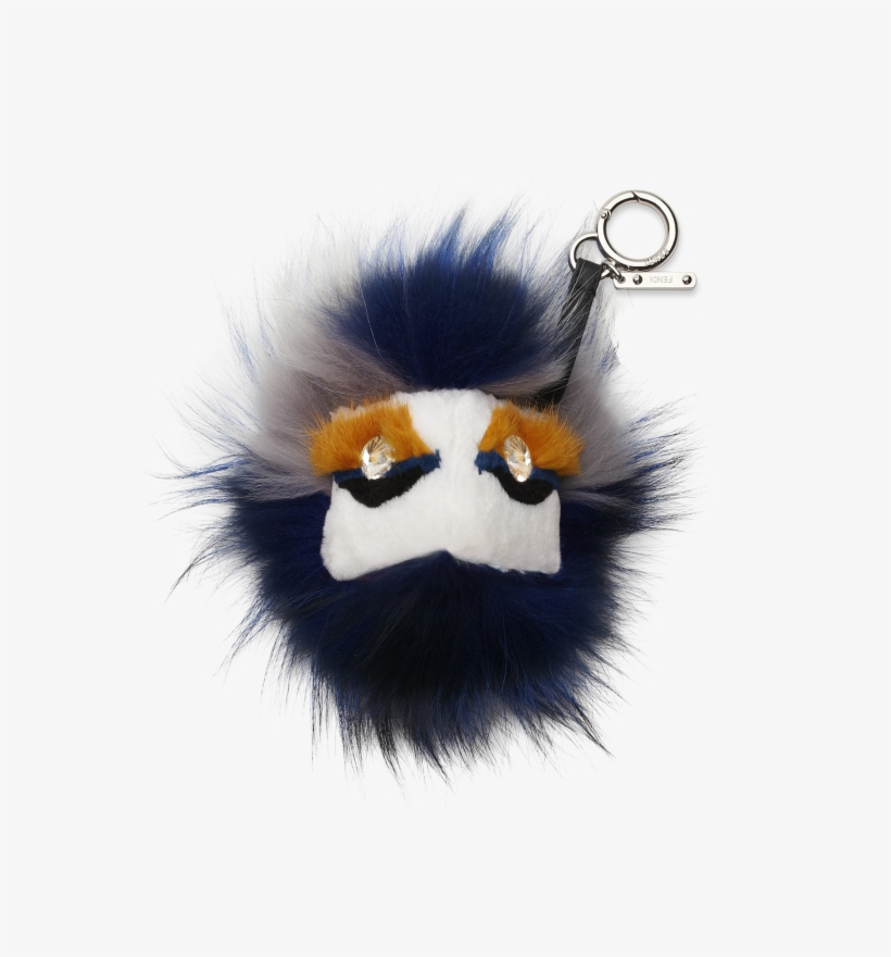 Fendi White/blue Fur Buggies With Crystal Eyes - Fendi Bag Bug Blue, transparent png download