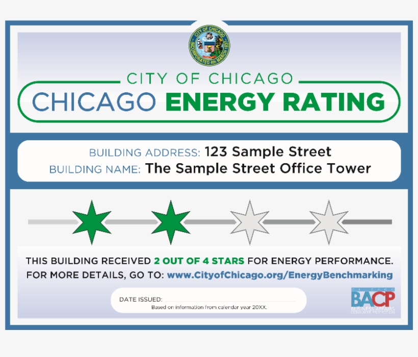 Chicago Benchmarking Rating Certificate - Chicago, transparent png download