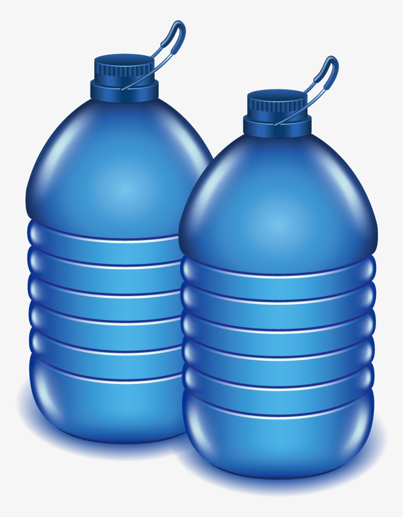 Plastic Clipart Bucket Full Water - Clip Art Bottled Water, transparent png download