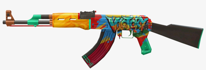 Ak47-grafitti Rd1 - Airsoft Gun Ak, transparent png download