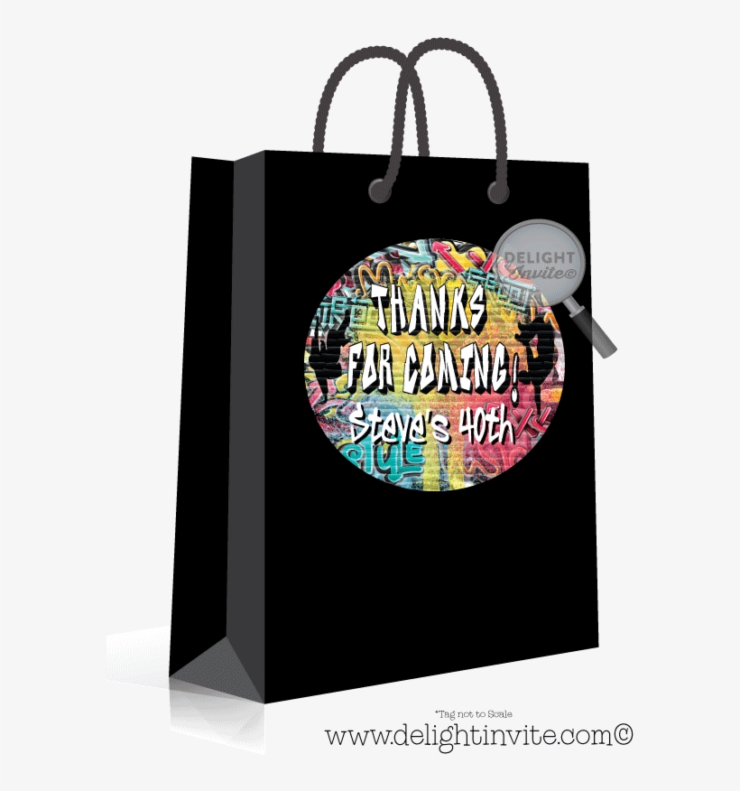 80's 90's Hip Hop Graffiti Birthday Sticker Tag - Greeting Card, transparent png download