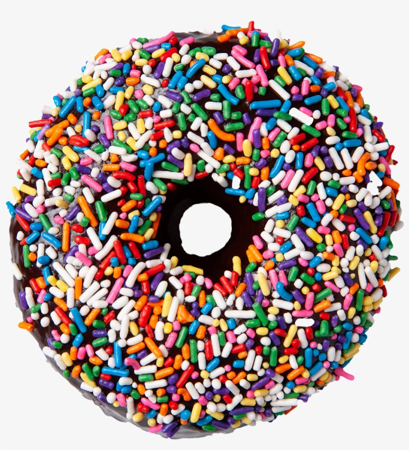 Chocolate Sprinkles - Doughnut, transparent png download