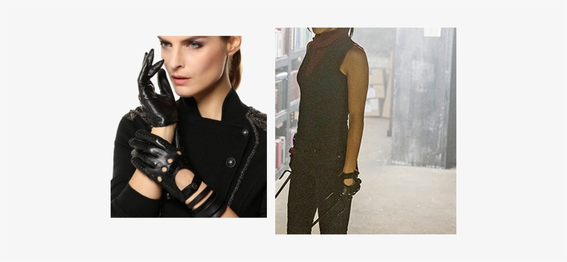 Elektra Netflix Gloves Costume - Women's Driving Leather Gloves, transparent png download