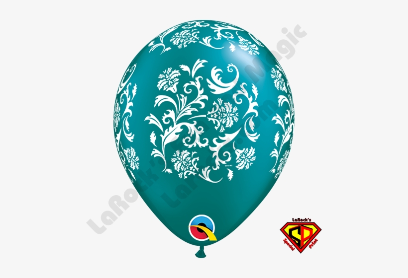 Black And White And Pink Damask Balloons, transparent png download