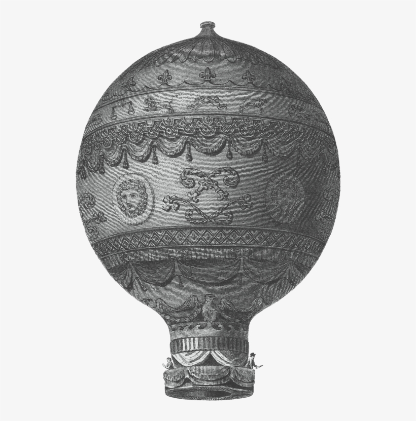 Montgolfier Hot Air Balloon - Vintage Hot Air Balloon Png, transparent png download