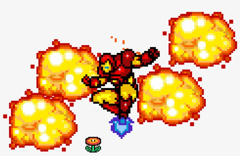 When Iron Man Touches A Fire Flower - User, transparent png download