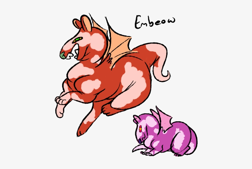 Fire Types, Embeow , And Beowyrd(beowulf Wyrm Wyrd) - Cartoon, transparent png download