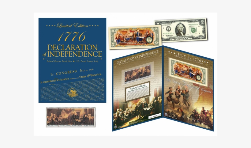 Declaration Of Independence - Two Dollar 2 U S Bill Genuine Legal Tender Currency, transparent png download