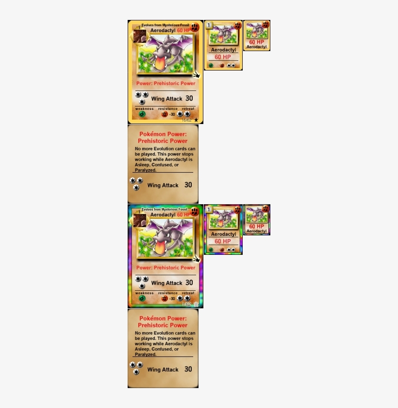 #142 Aerodactyl - Wizards Of The Coast Pokemon Fossil Rare Aerodactyl, transparent png download