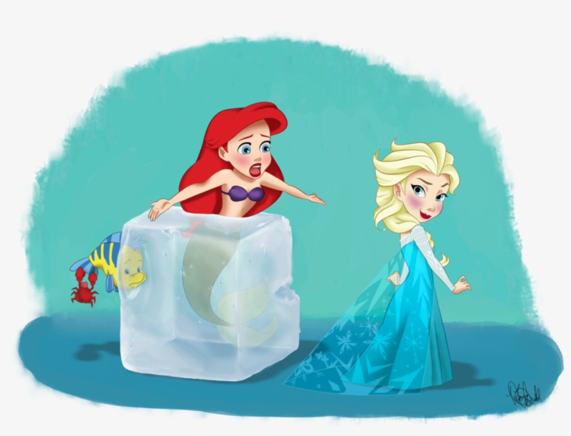 Princesses Disney Fond D Ecran Titled Ariel And Elsa Elsa And Ariel Png Image Transparent Png Free Download On Seekpng