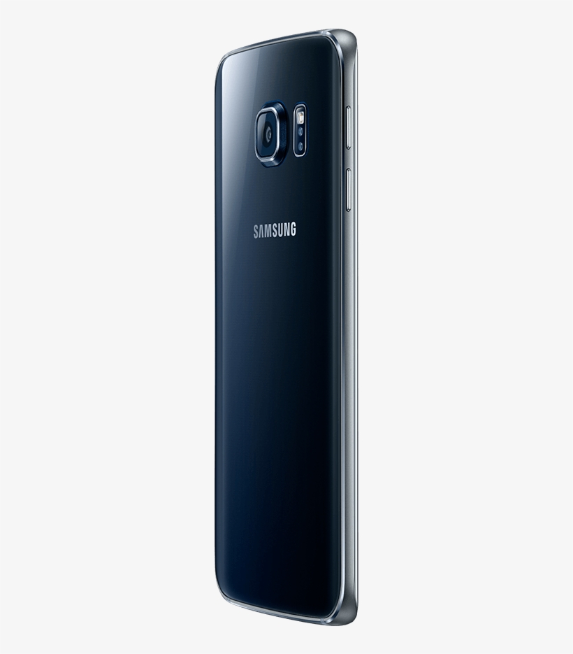 30 Degree Angled View Of Galaxy S6 Edge From The Back - Spigen Thin Fit For Galaxy S6 Edge Black, transparent png download