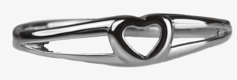 75mm Open Heart Ring - Silver, transparent png download