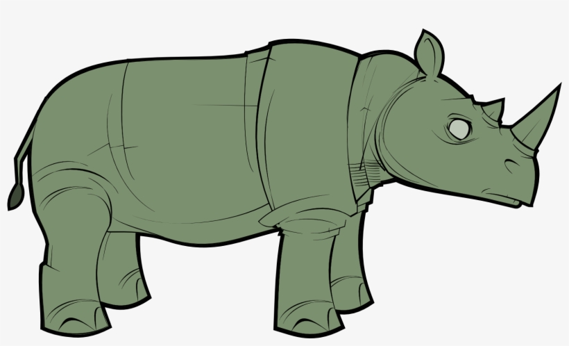 Green Rhinoceros, transparent png download