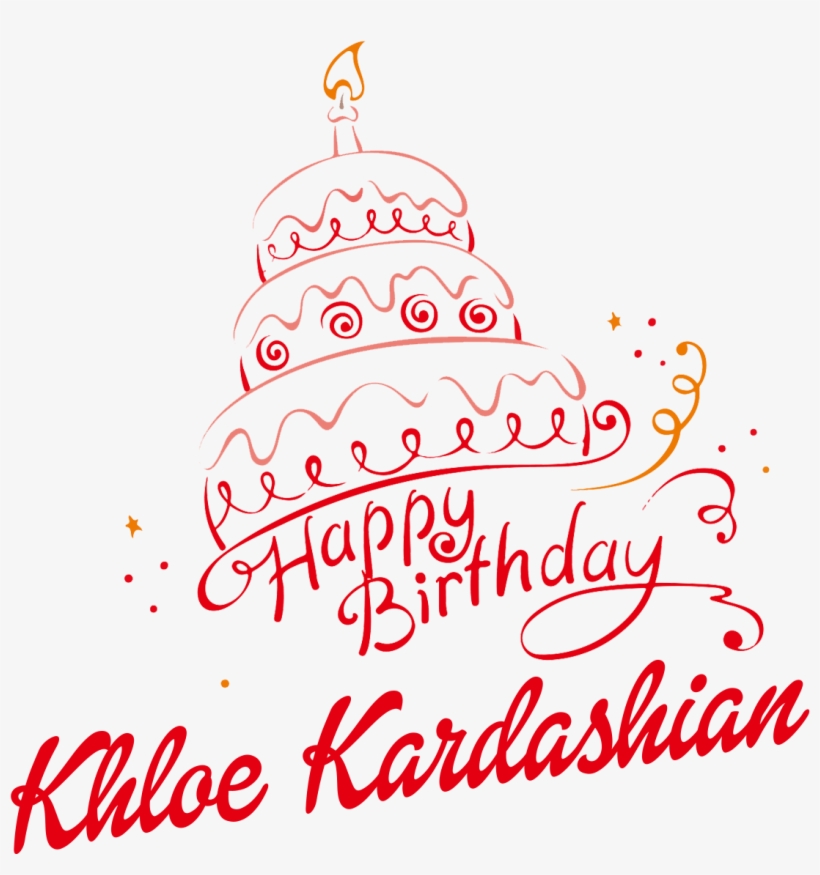 Khloe Kardashian Happy Birthday Vector Cake Name Png - Happy Birthday Haram Cake, transparent png download