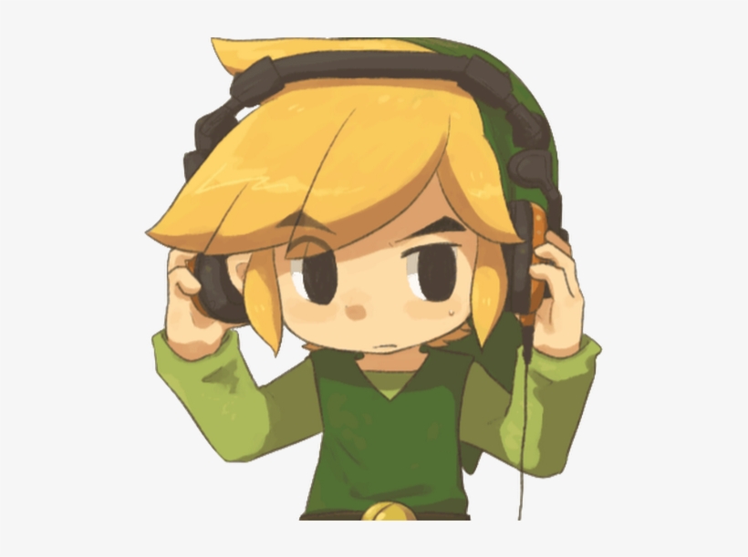 Photo - Legend Of Zelda Link With Headphones, transparent png download