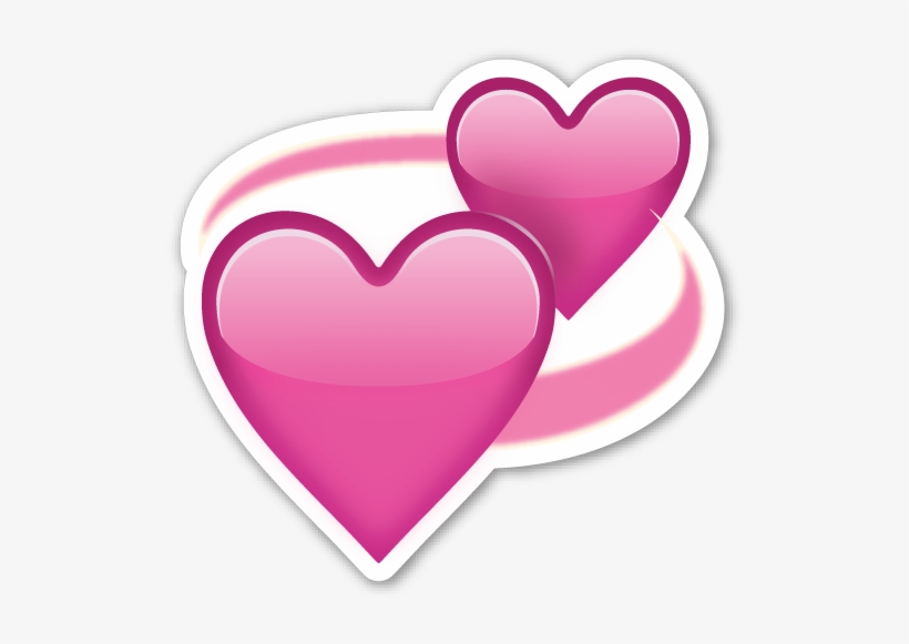 Download Revolving Hearts Heart Emoji Sticker Png Transparent PNG
