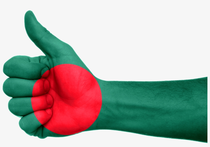 Indo-bangla Talks 2017 Daunting Task Ahead For Hasina - Bangladesh Hand Flag, transparent png download