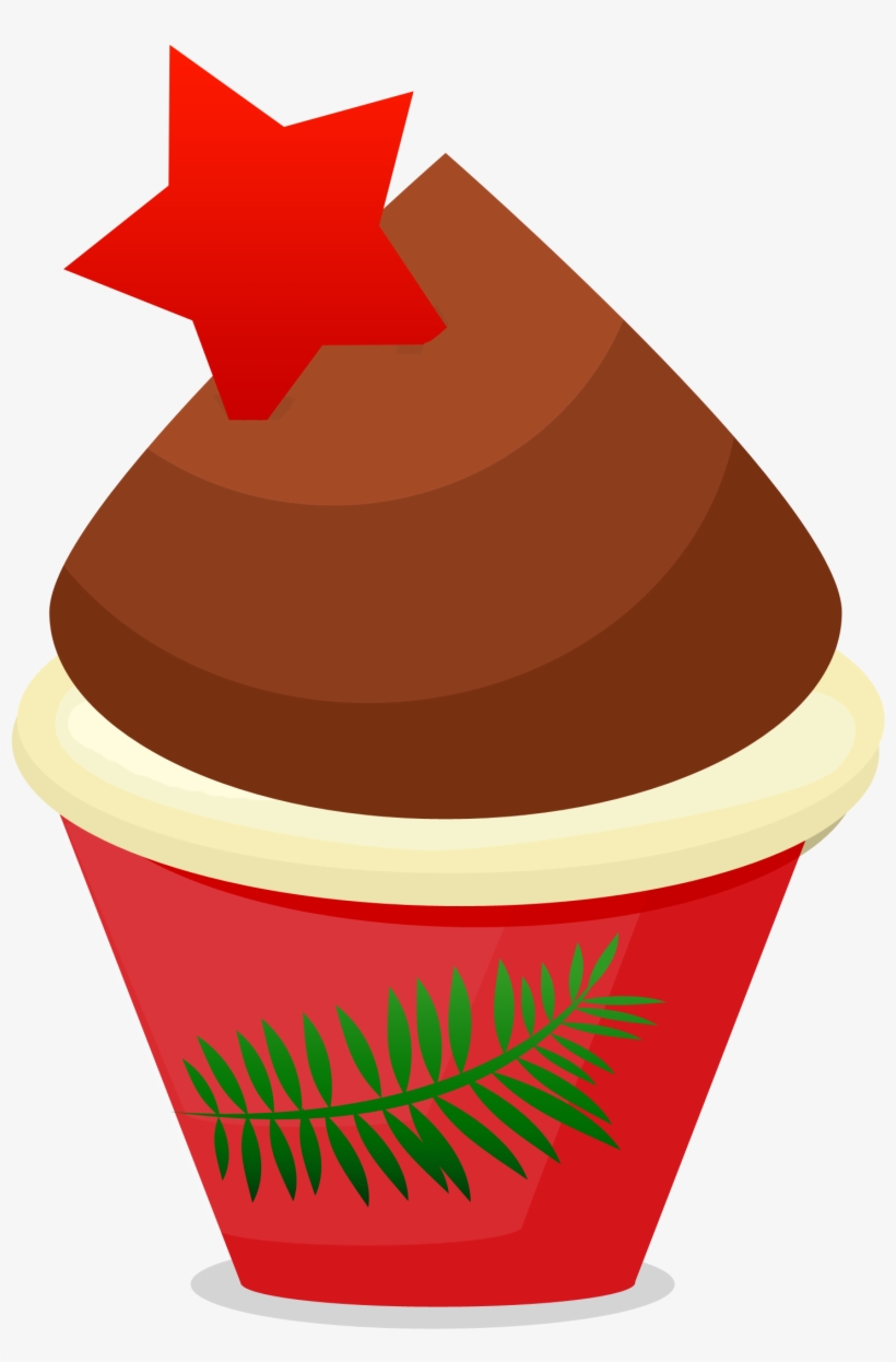 Cupcake Clipart Transparent Png - Christmas Cupcakes Clipart Png, transparent png download