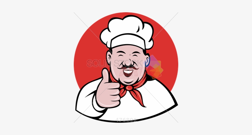 Stock Illustration Of Old Fashioned Cartoon Rendition - Cartoon Chef Thumbs Up, transparent png download