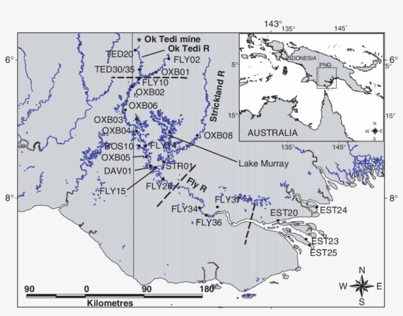 Map Of Southern Papua New Guinea Showing The Location - Papua New Guinea, transparent png download