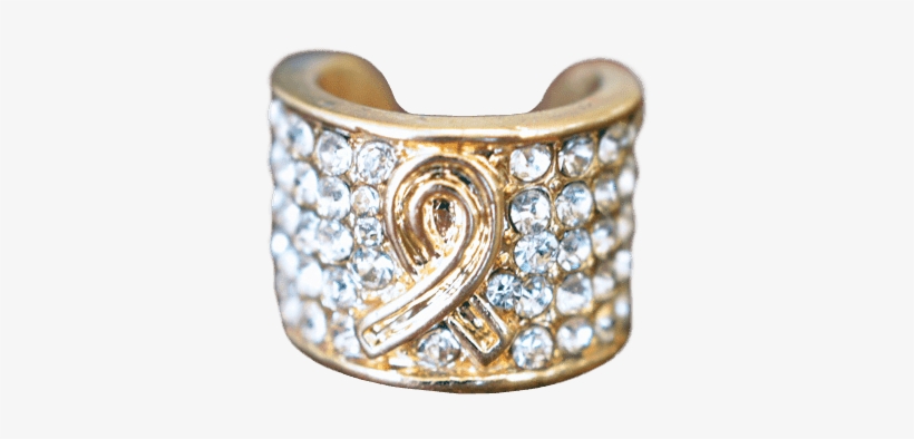 Gold Ribbon Stethoscope Charm - Gold, transparent png download