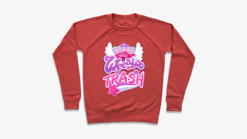 Kawaii Weeaboo Trash Anime Logo Pullover - Stranger Things Sweatshirt, transparent png download