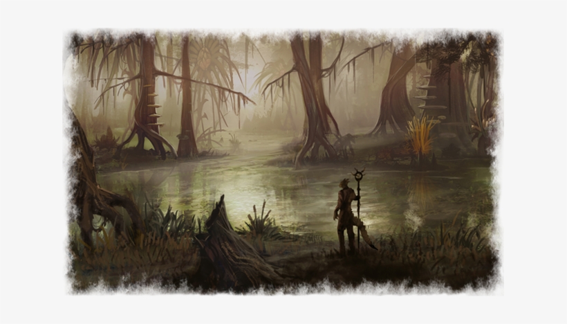 Shadowfen Load Screen - Black Marsh Concept Art, transparent png download