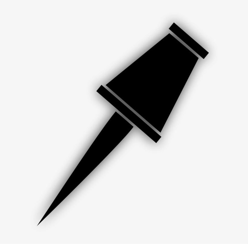 Thumbtack/pushpin 2 Clip Art Download - Chincheta Negro En Png, transparent png download