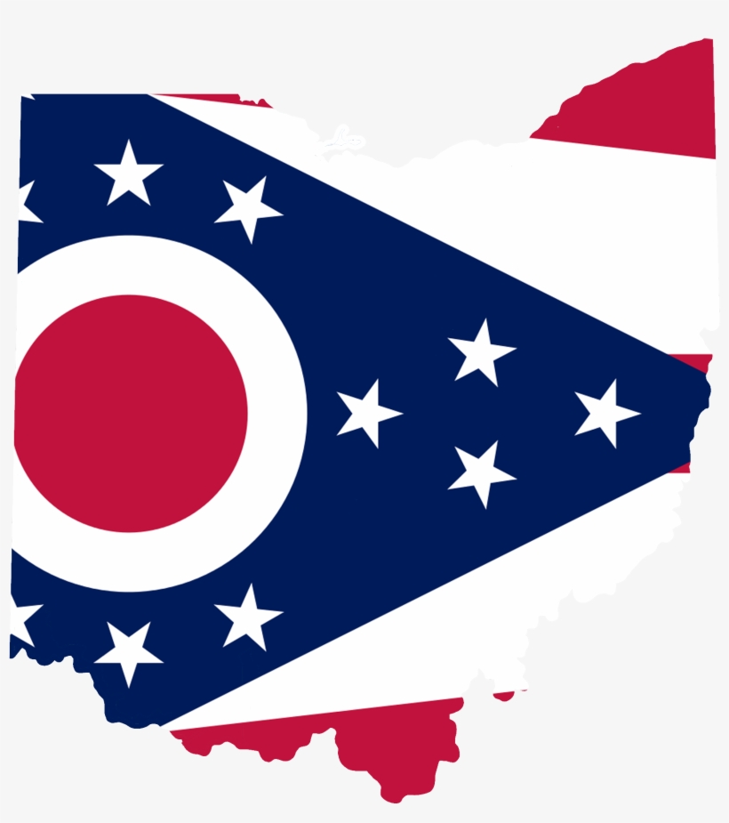 Ohio Flag Map Accurate - Ohio State Flag, transparent png download
