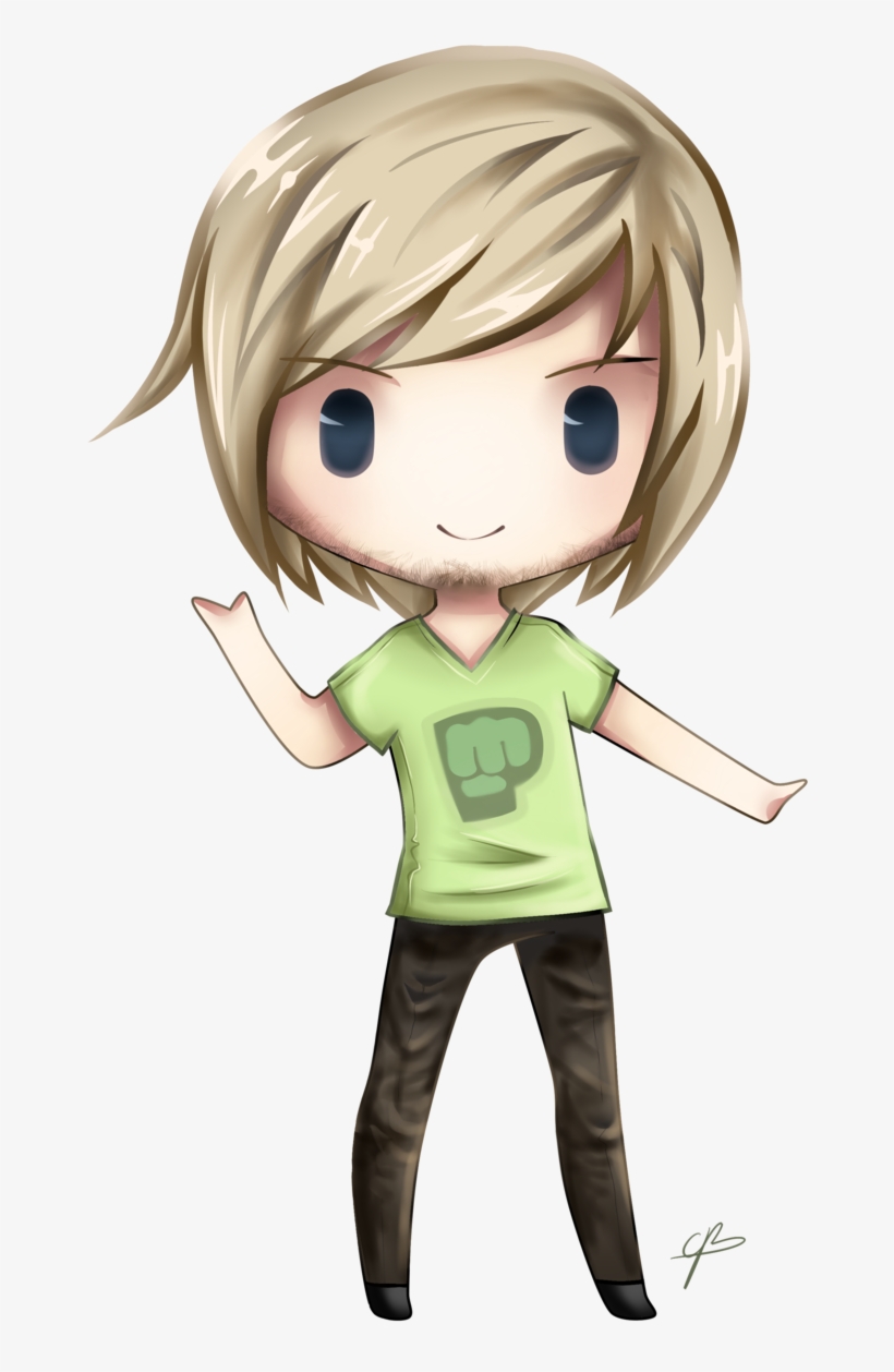 Pewdiepie Chibi Fanart - Pewdiepie, transparent png download