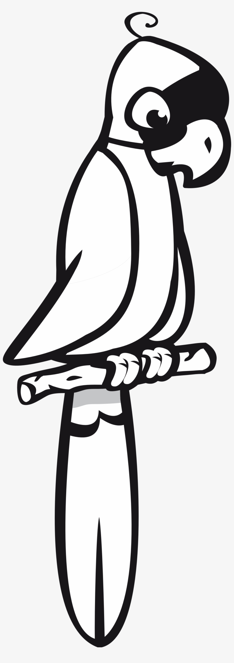 Parrot Clipart Black And White - Parrot Black And White Png, transparent png download