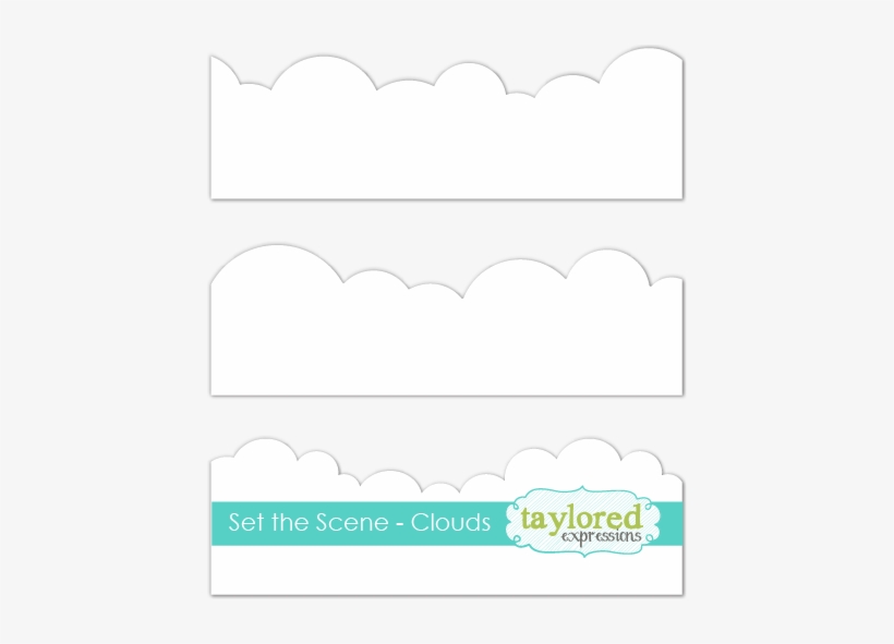 Each Package Includes Three Separate Strips Designed - Clouds Stencil, transparent png download