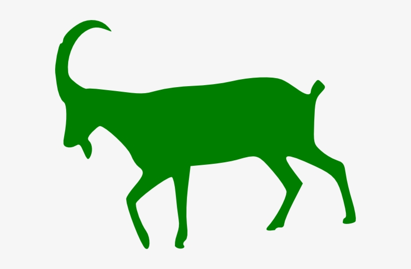 Small - Green Goat Clip Art, transparent png download