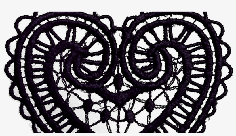 Black Lace Heart Png, transparent png download
