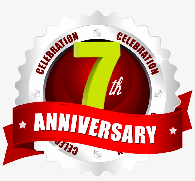 7 Years Celebrations Hd Ping Logo Free Downloads - 1st Anniversary Logo Png, transparent png download