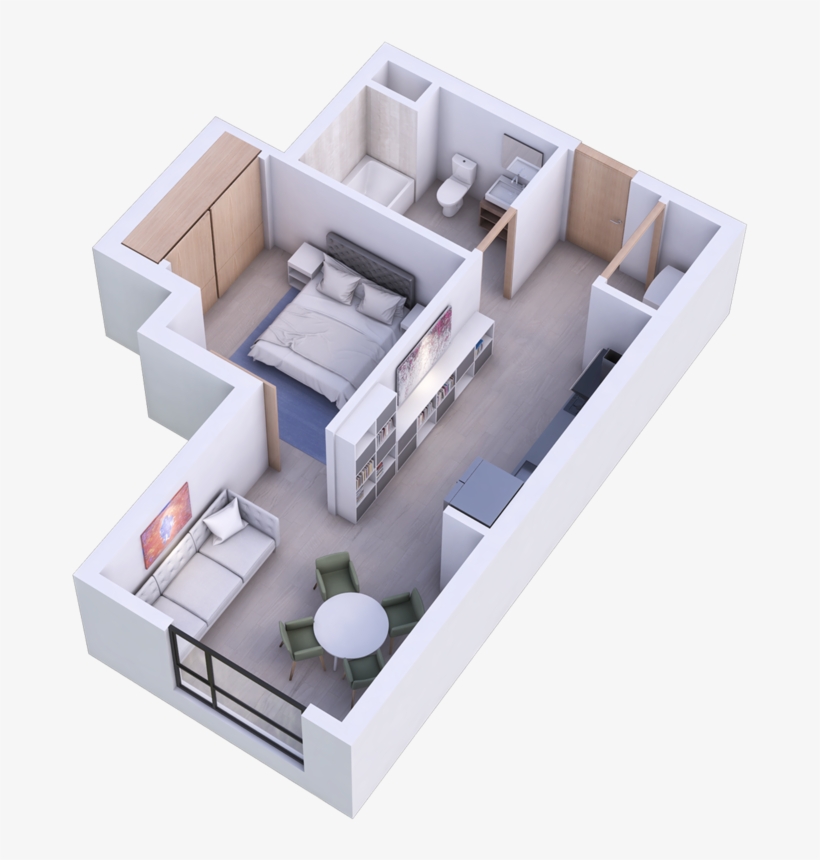 Hannah 1 Bed - Portable Network Graphics, transparent png download