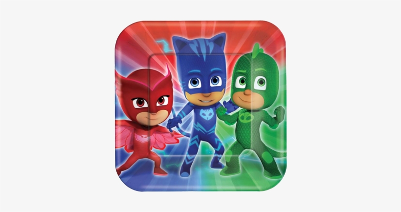 Pj Masks Large Party Plates - Pj Mask Paper Plates, transparent png download
