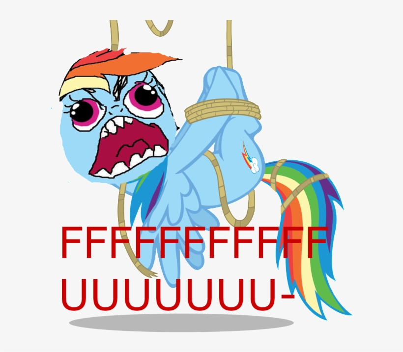 Edit, Fall Weather Friends, Meme, Rage Face, Rainbow - Rainbow Dash Tied, transparent png download