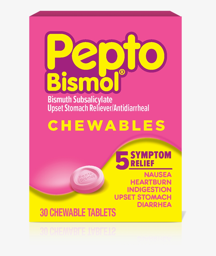 12ctoriginaltablets - Pepto Bismol Chewable, transparent png download