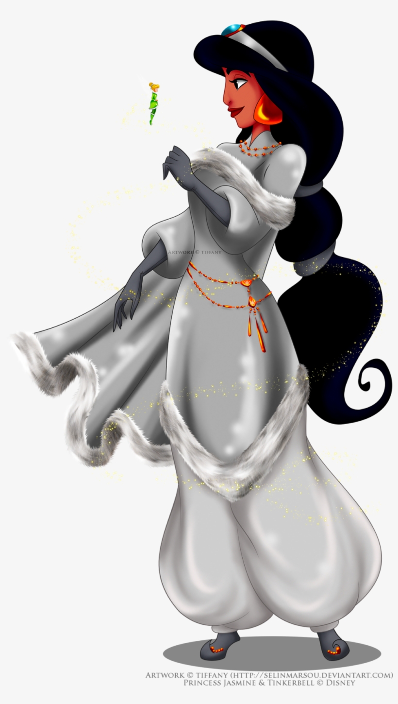 Jasmine And Tinkerbell By Selinmarsou - Princess Jasmine, transparent png download
