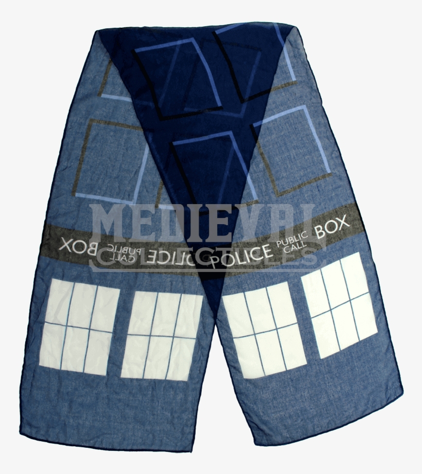Doctor Who Lightweight Tardis Scarf - Doctor Who Tardis Men Scarf,, transparent png download