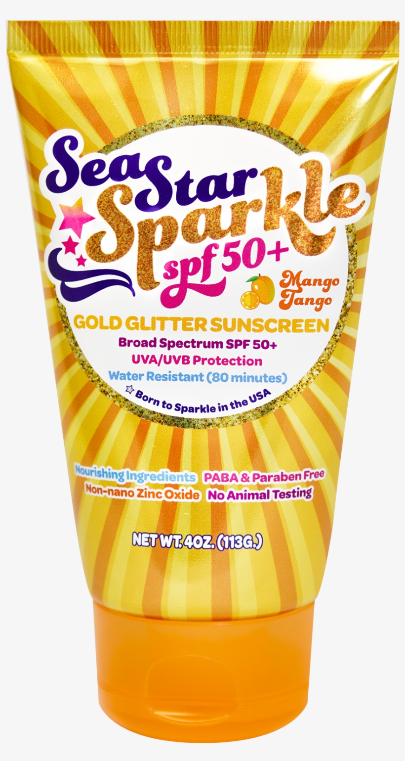 Gold Glitter 50 Png - Sea Star Pop Mango Tango Glitter Sunscreen Sunscreen, transparent png download