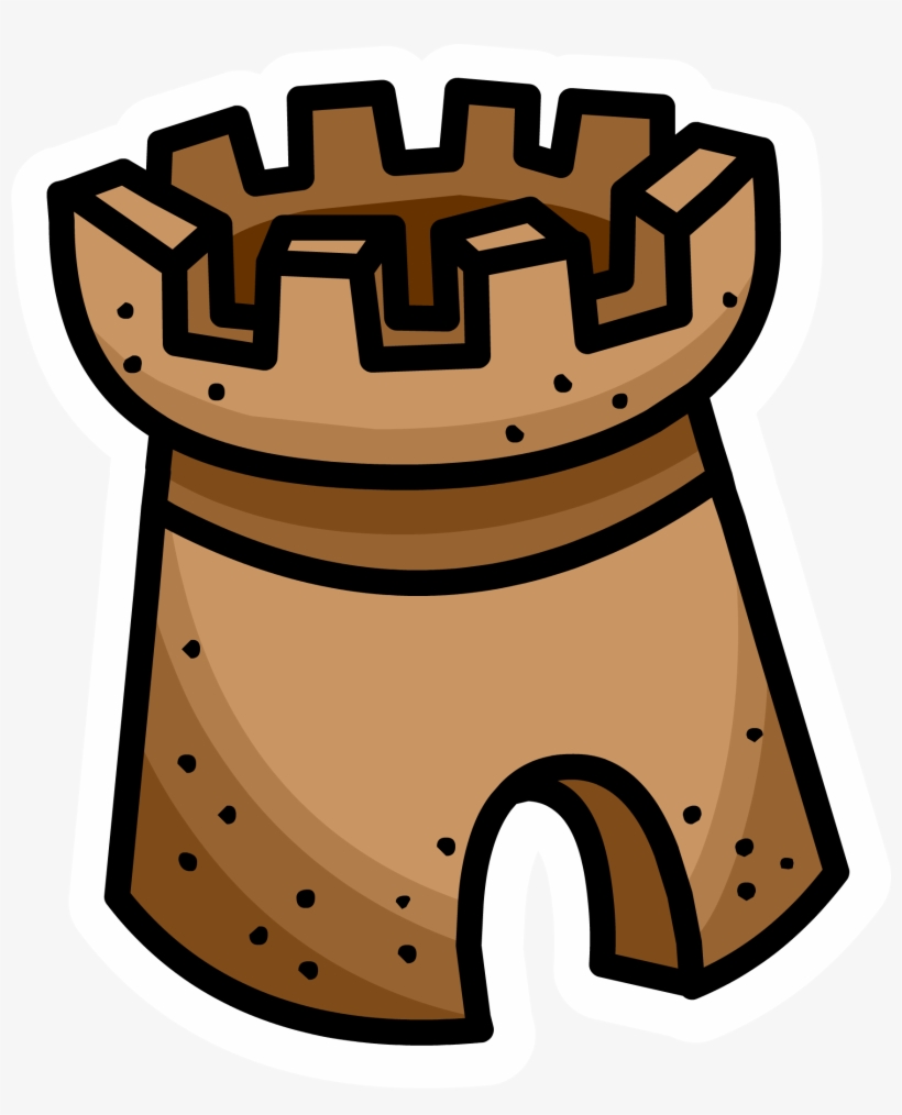 Sand Castle Pin - Club Penguin Sand Castle, transparent png download